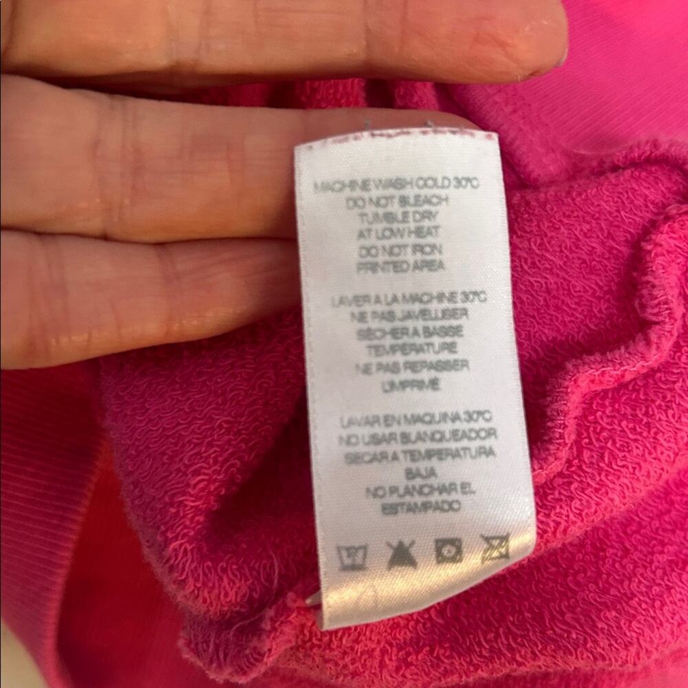 Anthropologie- Sundry La Mer Hot Pink Graphic Crewneck Sweatshirt - Picture 8 of 8
